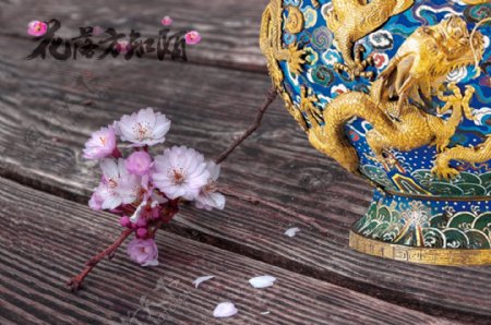 中国风桃花瓷器高清素材