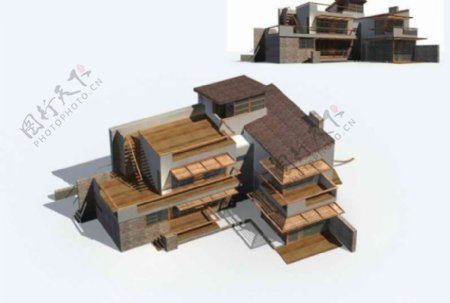 多层别墅3D模型