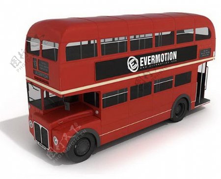 观光型双层公交车模型