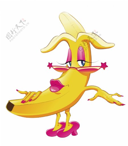 矢量水果香蕉EPS