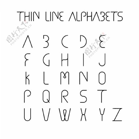 细线字母设计