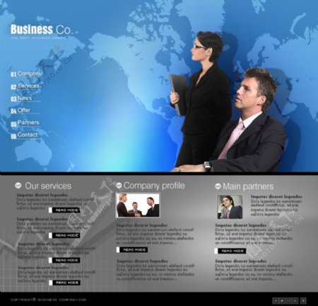 商业企业网站全站模板02RAR