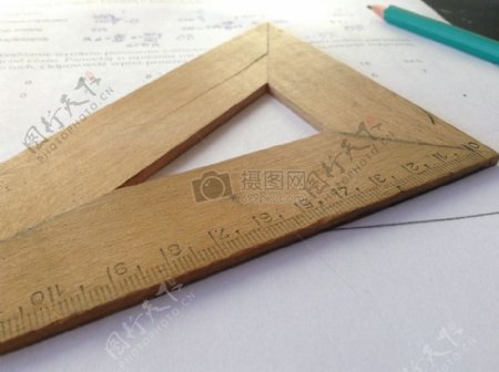 铅笔数字木工作造纸几何作业Mensuring英制