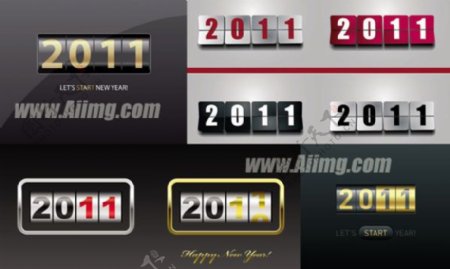 2011新年计时器矢量素材
