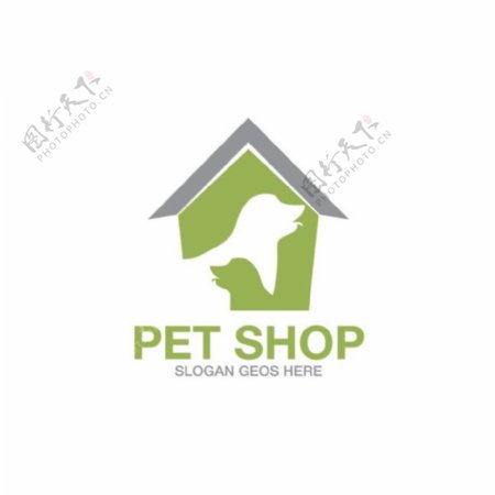 宠物房子logo设计图片