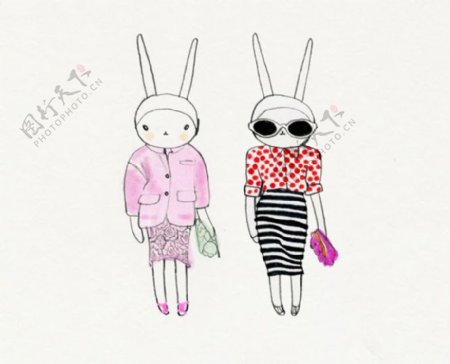 2款时尚兔子装设计图
