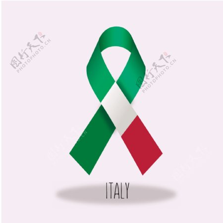 意大利国旗丝带设计