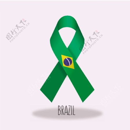 巴西国旗丝带设计