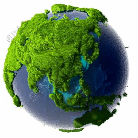 覆盖绿色地球的版图图片