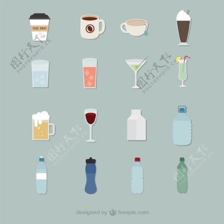 16饮料图标矢量素材