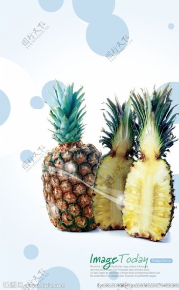 菠萝水果背景