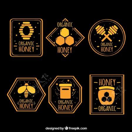 黄色蜂蜜标签