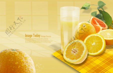 清新柠檬图片PSD分层素材