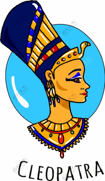 手绘埃及艳后图标