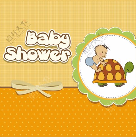 宝宝和乌龟宝宝洗澡卡