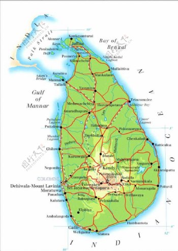 世界地图之SriLanka斯里兰卡