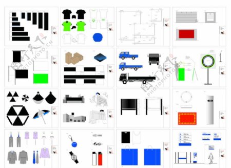 企业标示系统素材设计模板