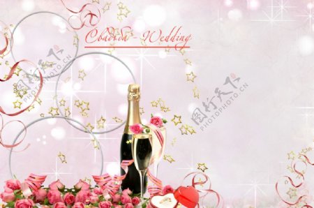 浪漫香槟玫瑰婚礼