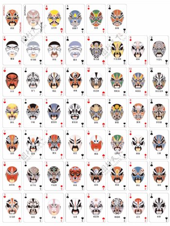 京剧脸谱扑克牌