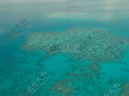 蓝色海洋的美景