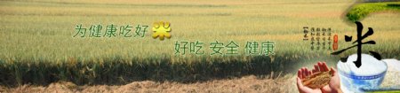 种植业水稻大米全屏展示图
