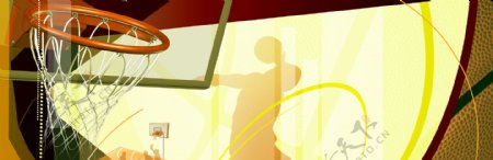 篮球运动banner创意背景