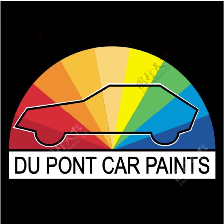 创意彩色汽车模型logo设计