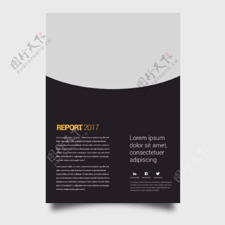 黑色简约设计业务报告手册模板