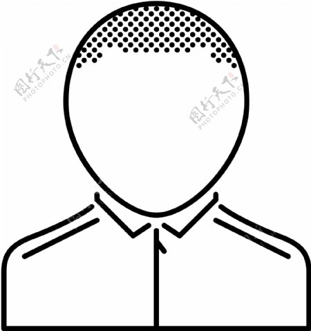 线性icon男女和发型图标