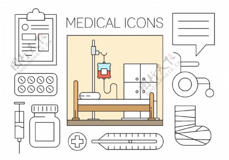 医疗工具图标ICONS