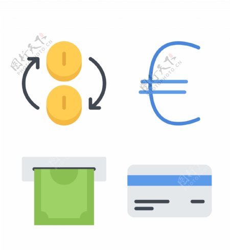 金融硬币icon图标素材