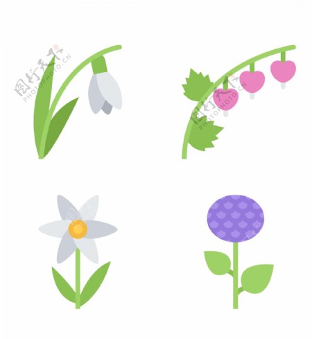 绿色花朵精美icon图标