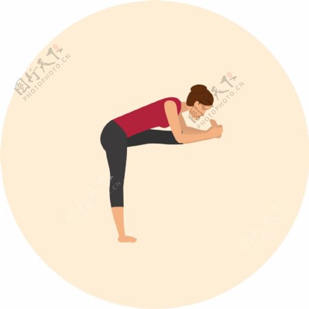 手绘瑜伽icon图标