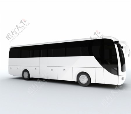 白色公共汽车图片