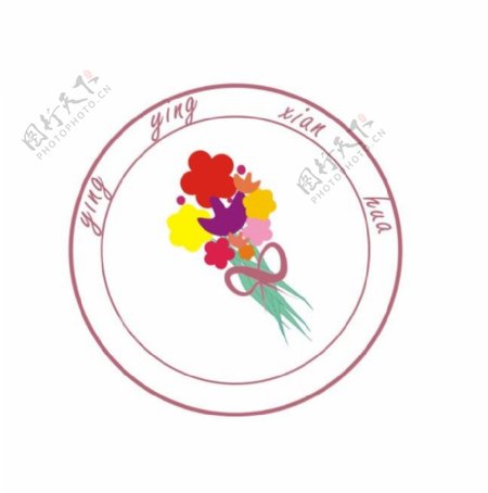 yingying花店logo
