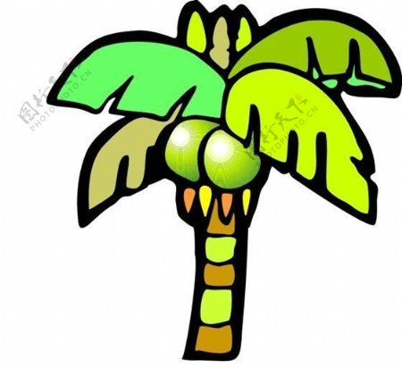 热带植物图案矢量AI0013