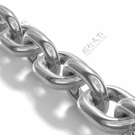 3D金属铁链高清晰图片图片
