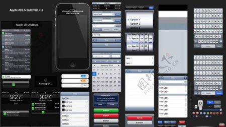 苹果手机UI设计PSD素材下载