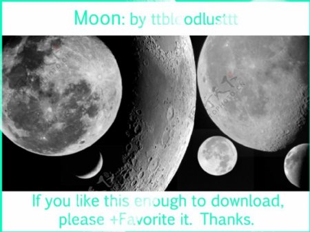 月球月亮阴晴圆缺photoshop笔刷素材下载