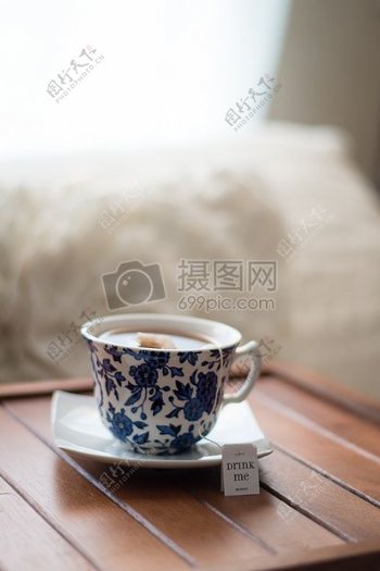 杯茶茶叶袋陶瓷茶叶茶杯