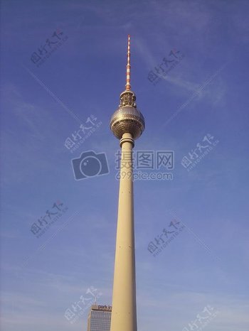 具有里程碑意义建设高柏林德国德国亚历山大广场电视塔身材高大电视塔