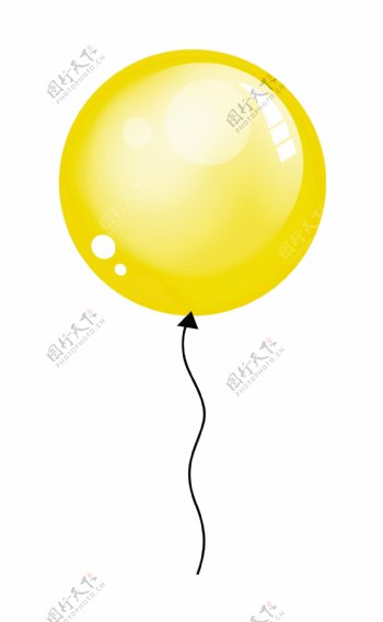 闪亮的黄色的气球