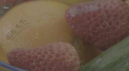 实拍草莓水果素材