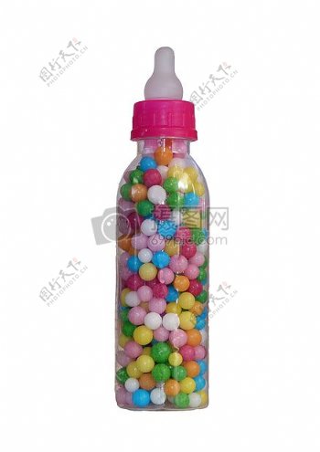 瓶子里的彩色糖果
