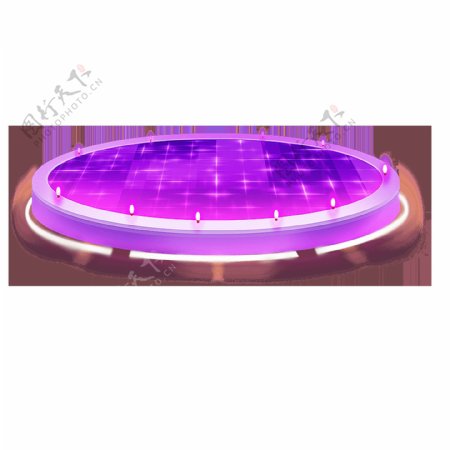 紫色灯光运动场元素
