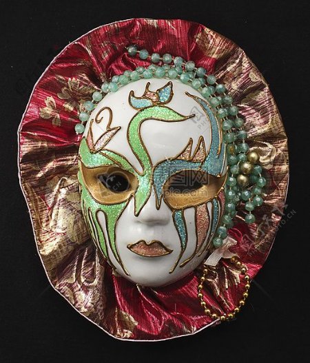 面具狂欢节封面女性瓷器隐藏