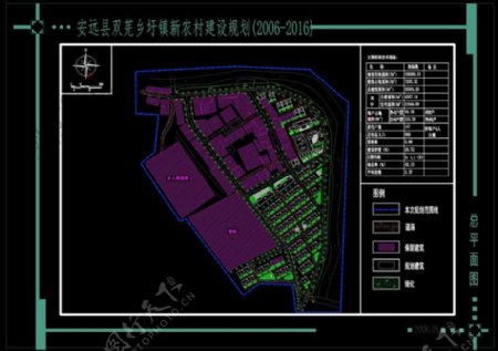 双芫圩镇电力电讯cad规划图