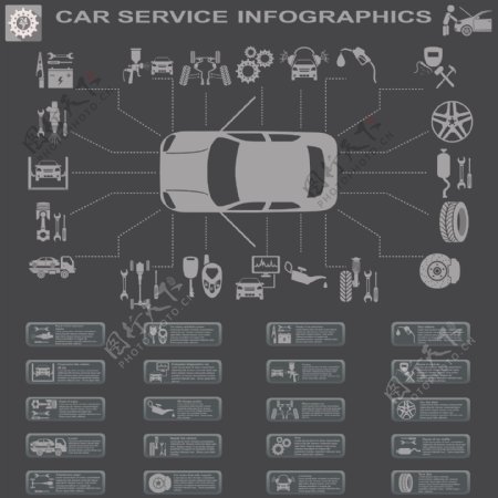 创意汽车配件信息设计图