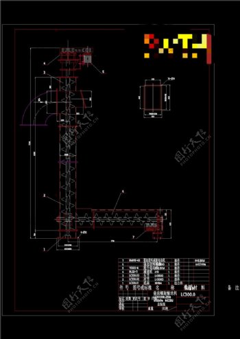 垂直螺旋输送机CAD机械图纸