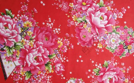 中式红色花纹壁纸